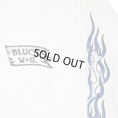 画像7: B.W.G / FIRE PATTERN LONG SLEEVE TEE / パターンBLUE