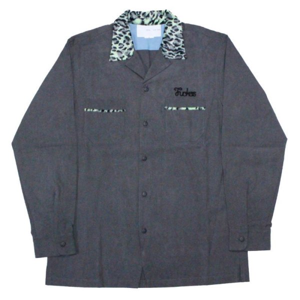 画像1: NADA. / Leopard collar open neck shirts (刺繍あり・なし)  (1)