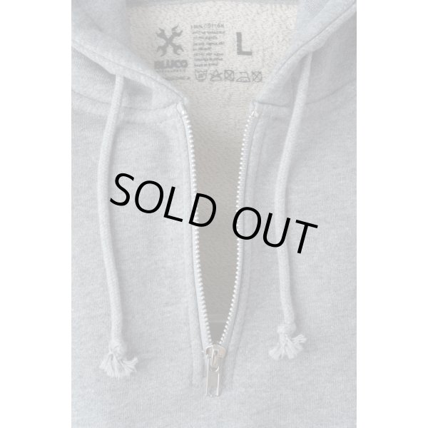 画像3: BLUCO / HEAVY PILE SWEAT HALF ZIP HOODIE-EMB- / HOODIE(全3色） (3)